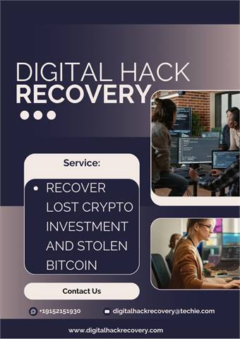 RECLAIM YOUR STOLEN CRYPTO FUNDS FROM ONLINE SCAM WITH DIGITAL HACK RECOVERY